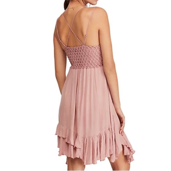 Free People Adella Slip Dress in Rose NWT, size M - Picture 3 of 5